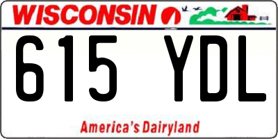 WI license plate 615YDL