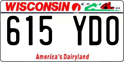 WI license plate 615YDO