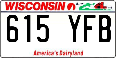 WI license plate 615YFB