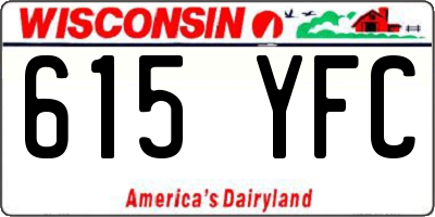 WI license plate 615YFC