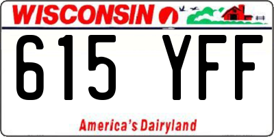 WI license plate 615YFF