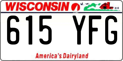 WI license plate 615YFG