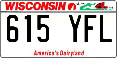 WI license plate 615YFL