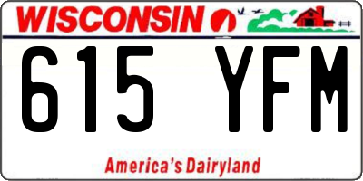 WI license plate 615YFM