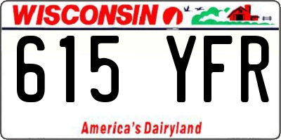 WI license plate 615YFR