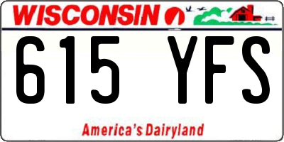 WI license plate 615YFS
