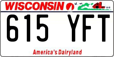 WI license plate 615YFT