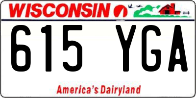 WI license plate 615YGA