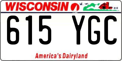 WI license plate 615YGC