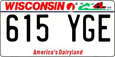 WI license plate 615YGE
