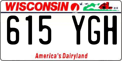 WI license plate 615YGH