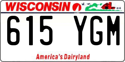 WI license plate 615YGM