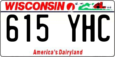 WI license plate 615YHC