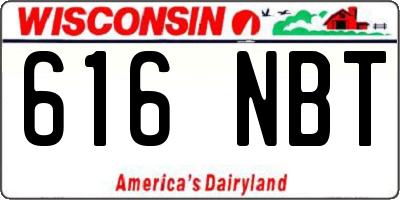 WI license plate 616NBT