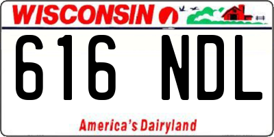 WI license plate 616NDL