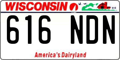 WI license plate 616NDN