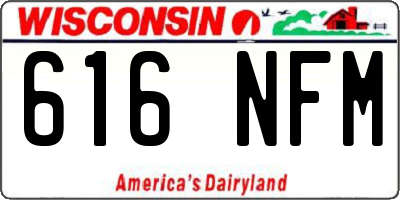 WI license plate 616NFM