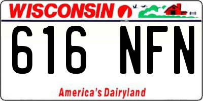 WI license plate 616NFN