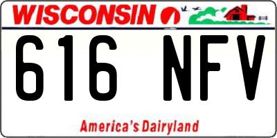WI license plate 616NFV