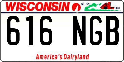 WI license plate 616NGB