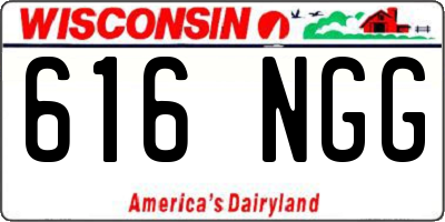 WI license plate 616NGG