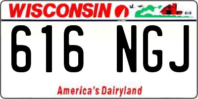 WI license plate 616NGJ