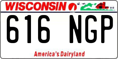 WI license plate 616NGP