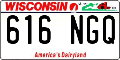 WI license plate 616NGQ