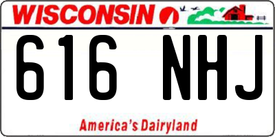 WI license plate 616NHJ