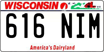 WI license plate 616NIM