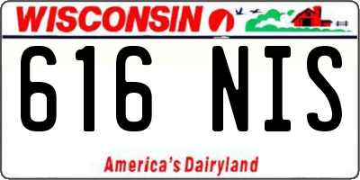 WI license plate 616NIS