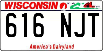 WI license plate 616NJT