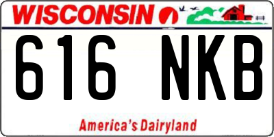 WI license plate 616NKB