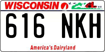 WI license plate 616NKH
