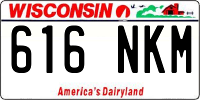 WI license plate 616NKM