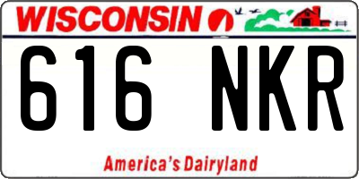 WI license plate 616NKR
