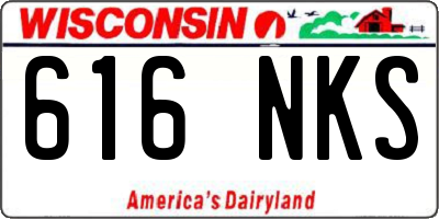 WI license plate 616NKS