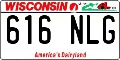 WI license plate 616NLG