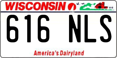 WI license plate 616NLS