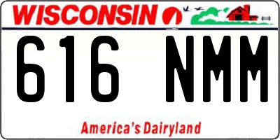 WI license plate 616NMM