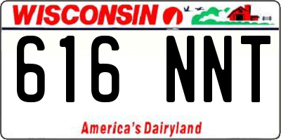 WI license plate 616NNT