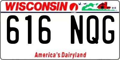WI license plate 616NQG