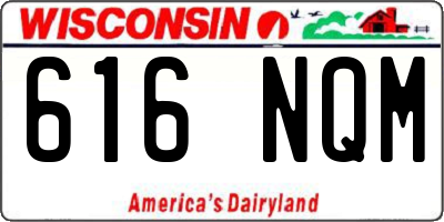 WI license plate 616NQM