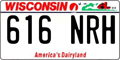 WI license plate 616NRH