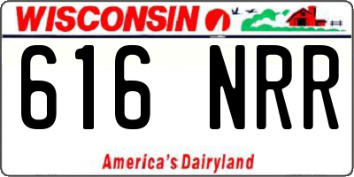WI license plate 616NRR