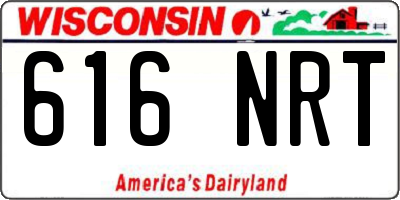 WI license plate 616NRT