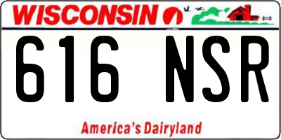 WI license plate 616NSR