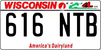 WI license plate 616NTB