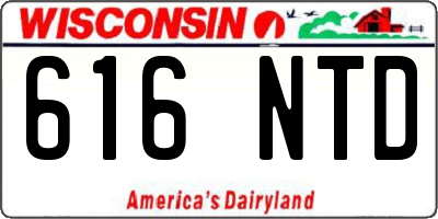 WI license plate 616NTD