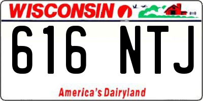 WI license plate 616NTJ